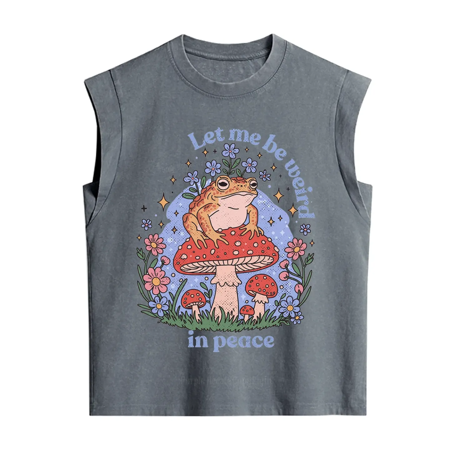 Purplehecate Let Me Be Weird In Peace Frog Vintage Washed Tank