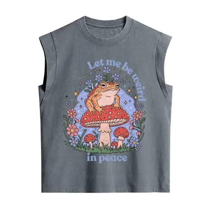 Purplehecate Let Me Be Weird In Peace Frog Vintage Washed Tank