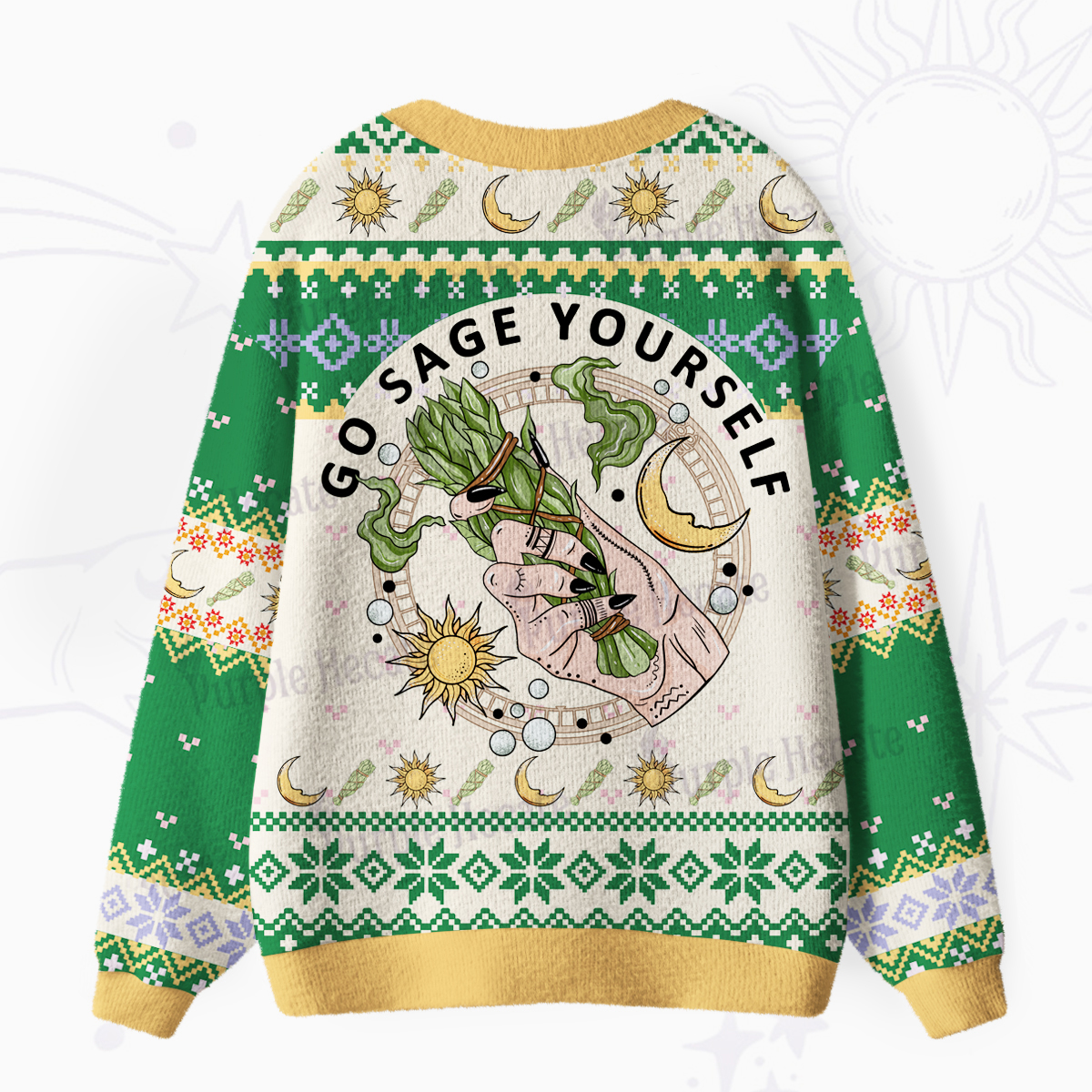 Purplehecate Go Sage Yourself Ugly Cardigan Sweaters