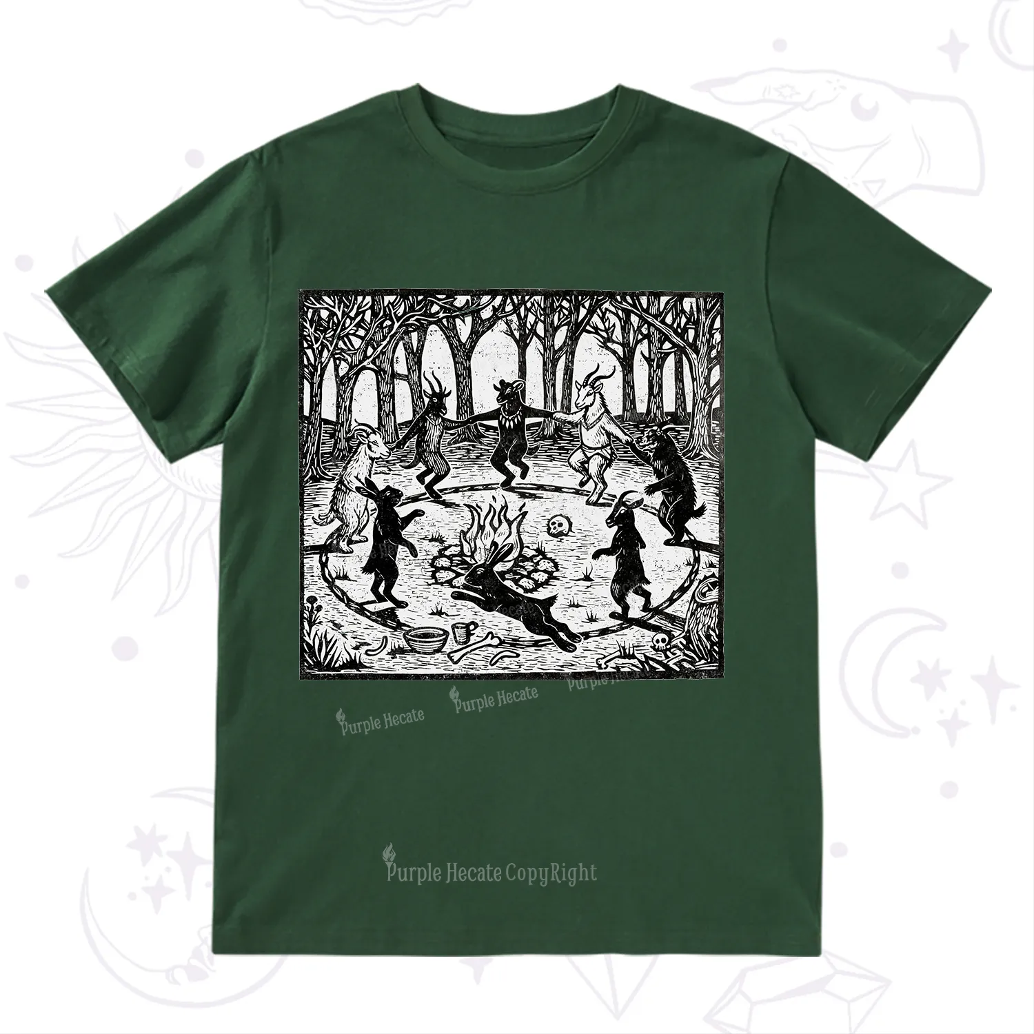 Purplehecate Woodland Rites of the Black Goat T-Shirt