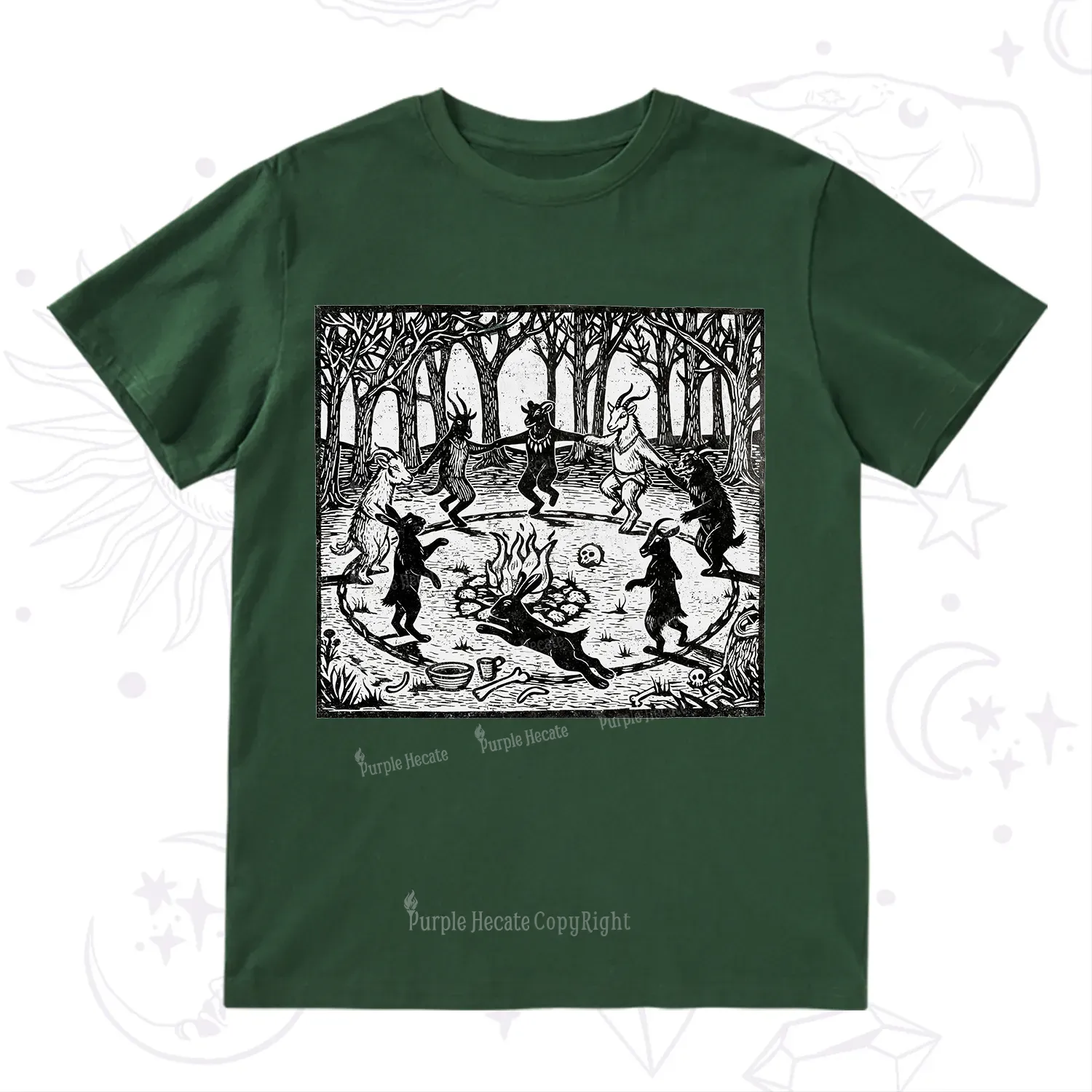 Purplehecate Woodland Rites of the Black Goat T-Shirt