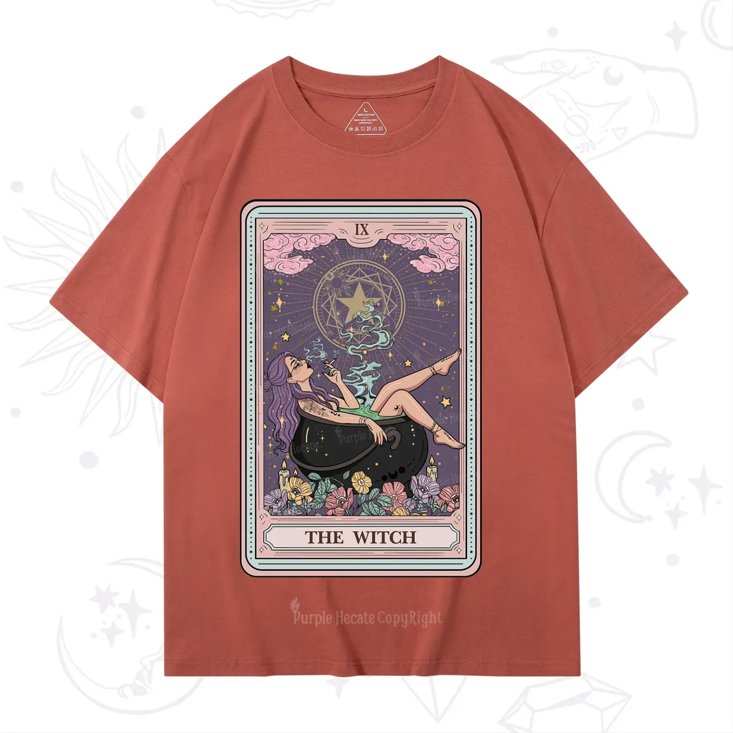 Purplehecate The Witch Tarot Card T-Shirt
