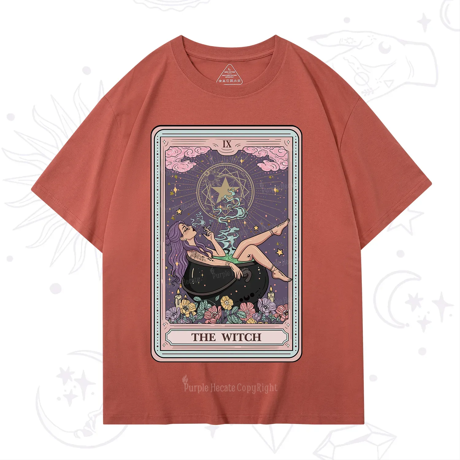 Purplehecate The Witch Tarot Card T-Shirt