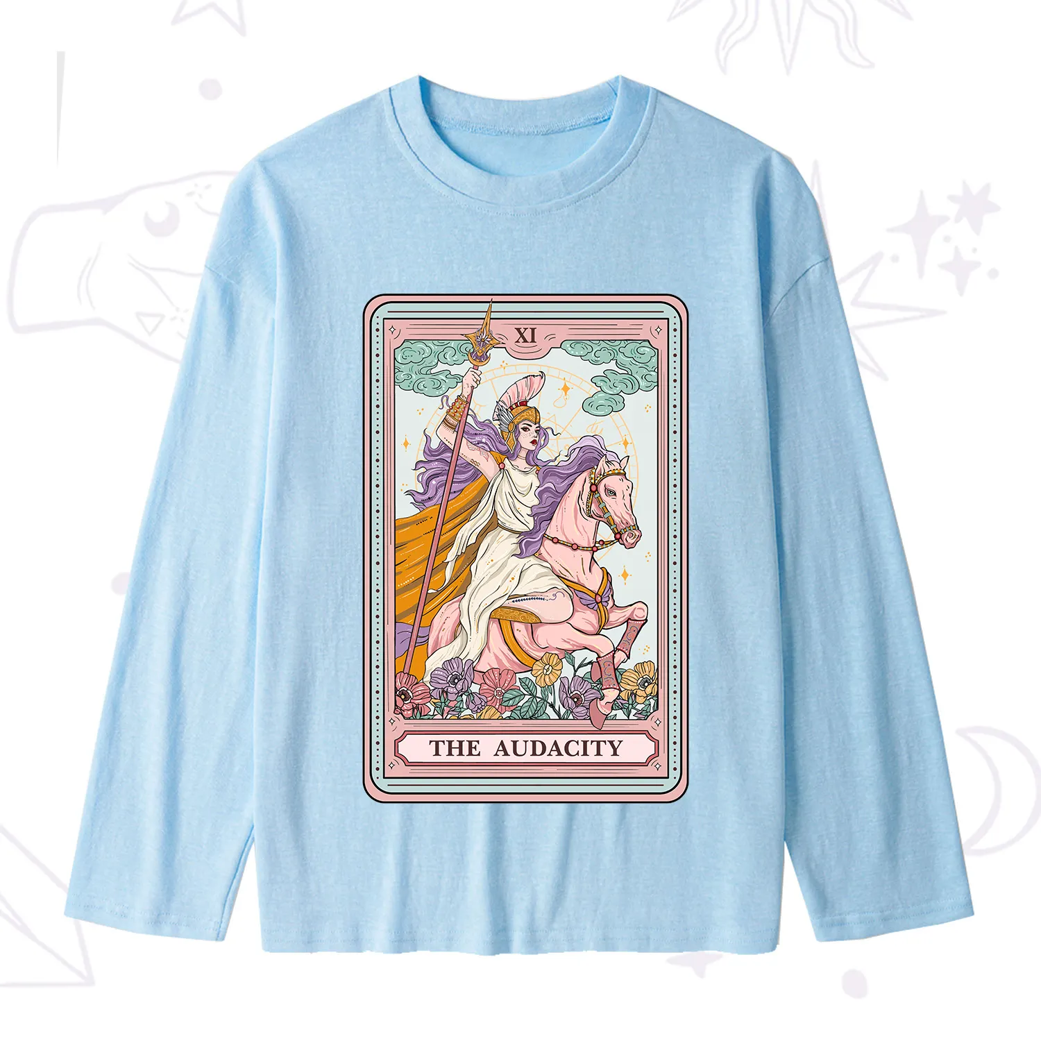 Purplehecate The Audacity Tarot Card Slub Long Sleeve T-Shirt