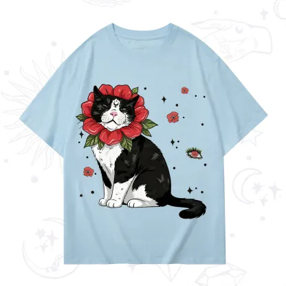 Purplehecate Cat in Flower Crown T-Shirt