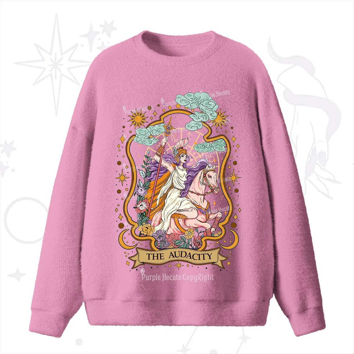 Purplehecate The Audacity Goddess Fuzzy Ugly Sweater