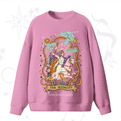 Purplehecate The Audacity Goddess Fuzzy Ugly Sweater