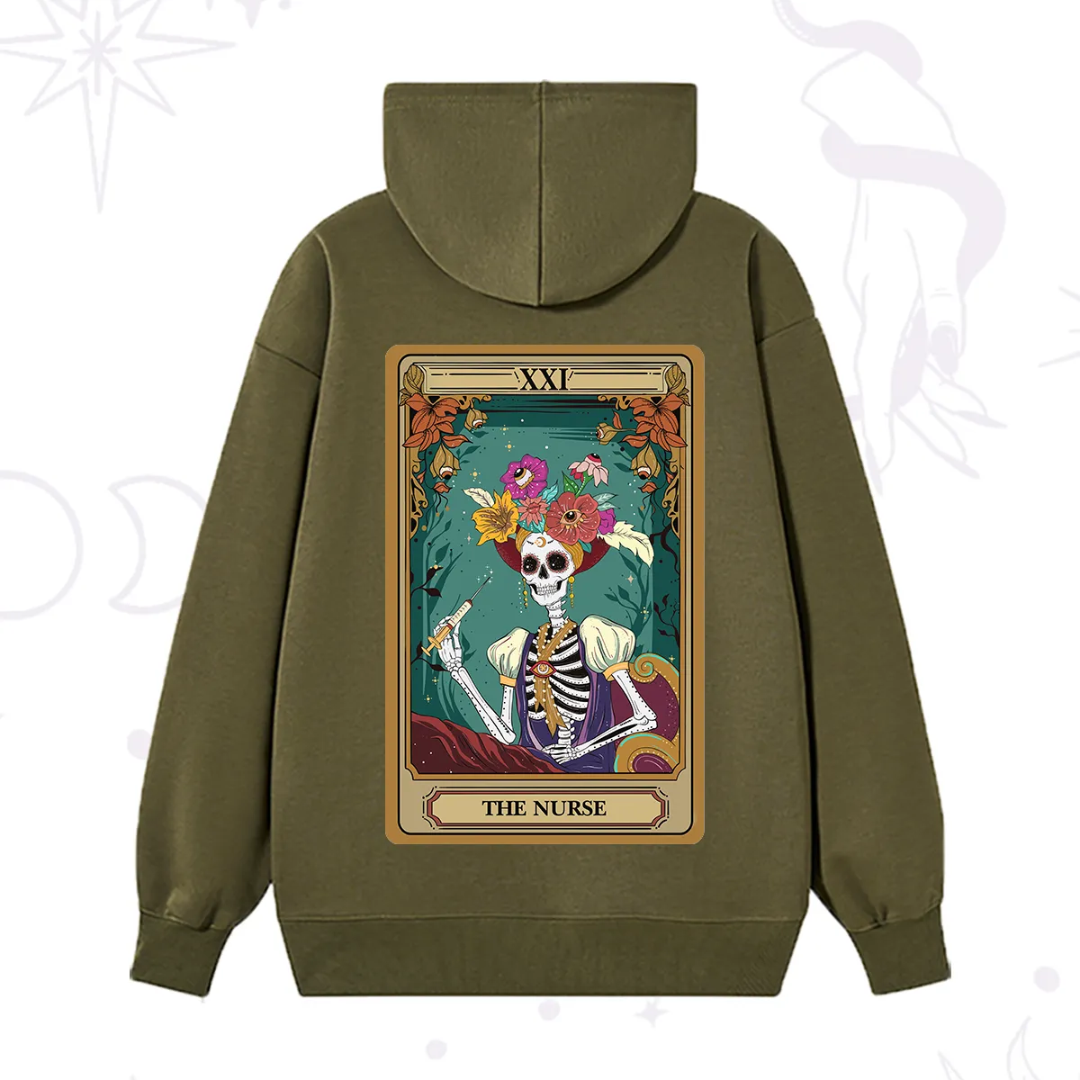 Purplehecate The Nurse Funny Tarot Card Hoodie