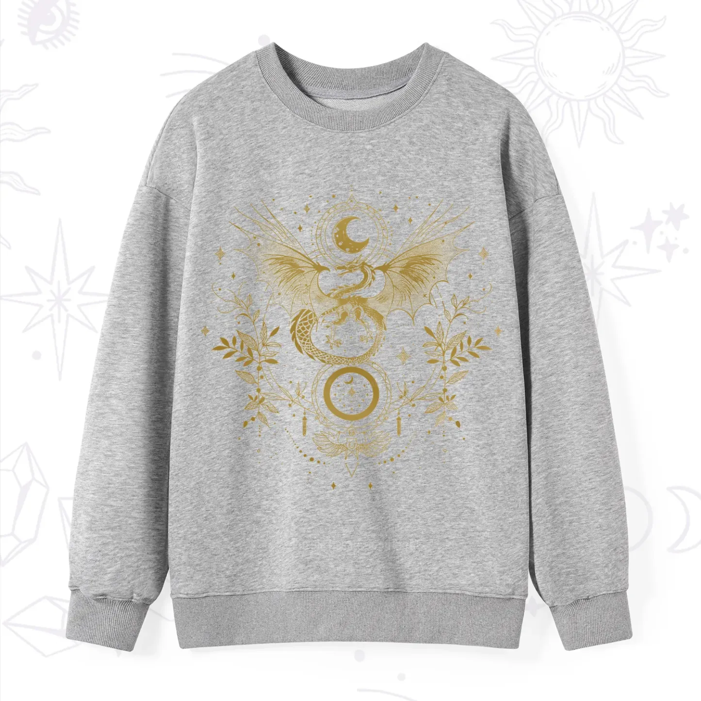 Purplehecate Celestial Dragon Moon Phase Sweatshirt