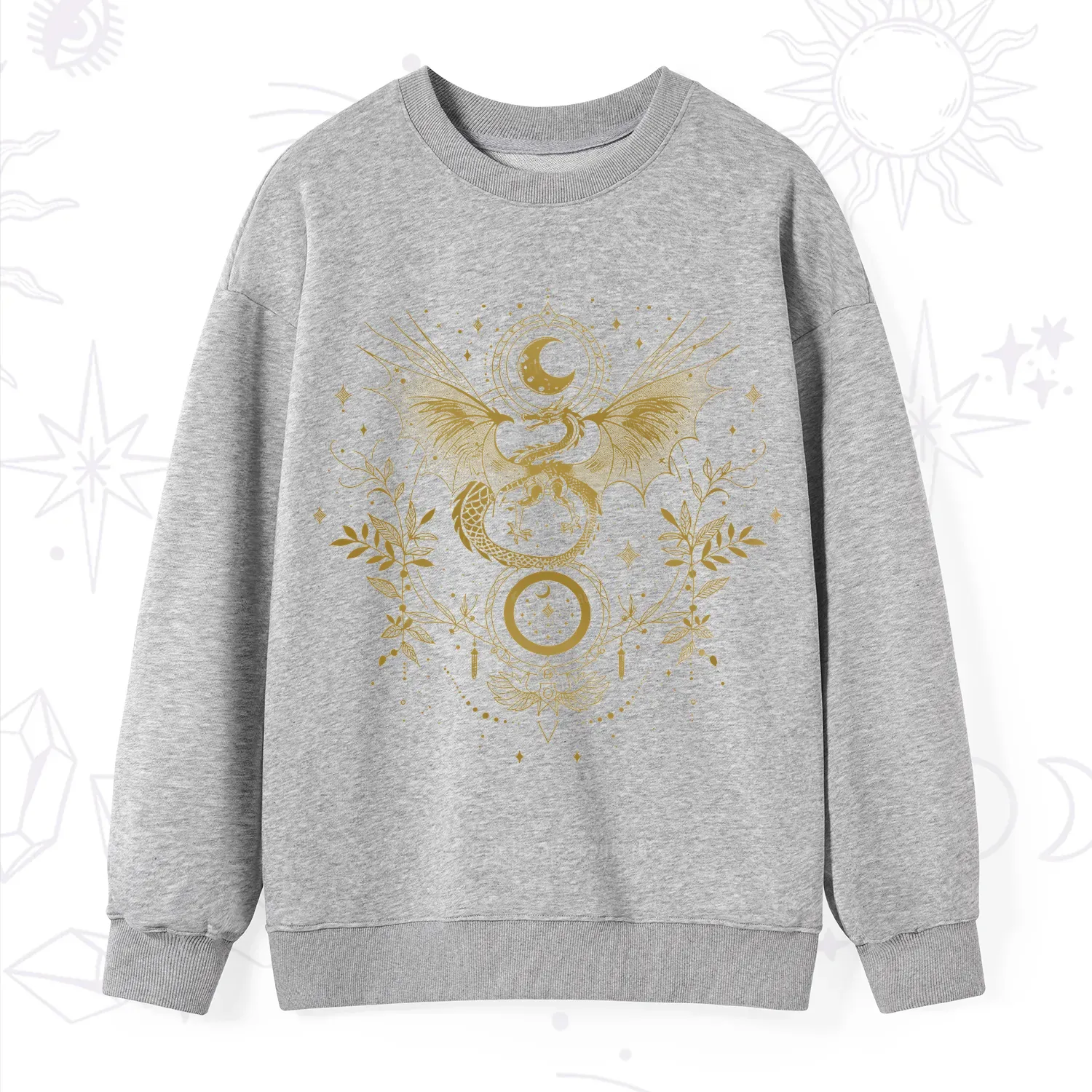 Purplehecate Celestial Dragon Moon Phase Sweatshirt
