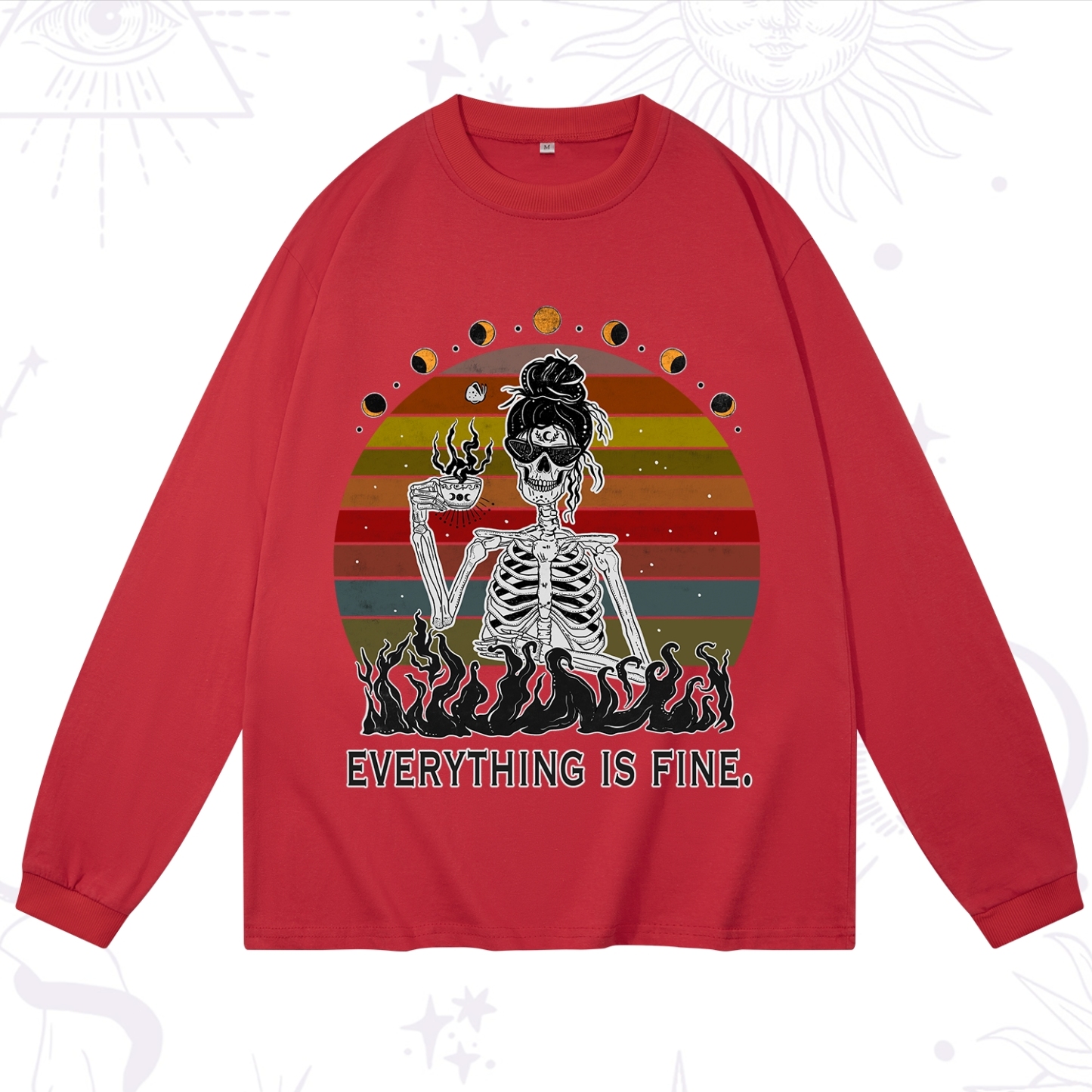 Purplehecate Eat Sleep Tarot Repeat Long Sleeve T-Shirt
