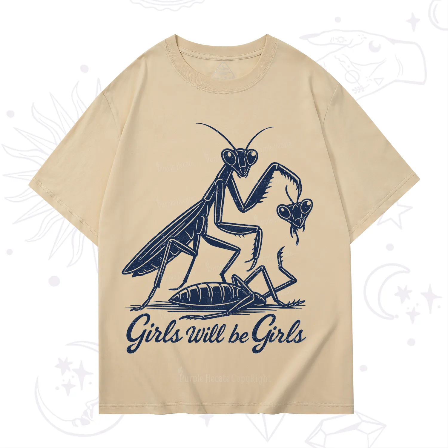 Purplehecate Girls Will Be Girls Praying Mantis T-Shirt