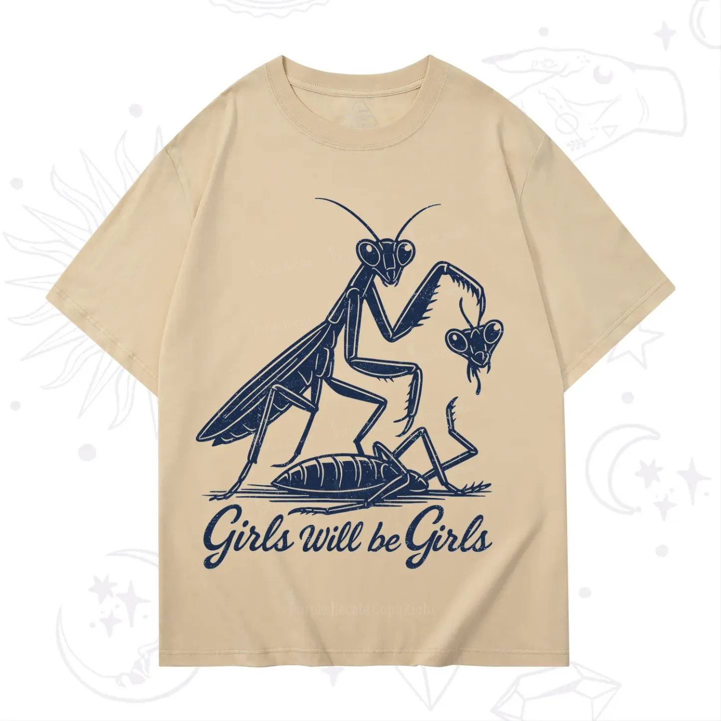 Purplehecate Girls Will Be Girls Praying Mantis T-Shirt