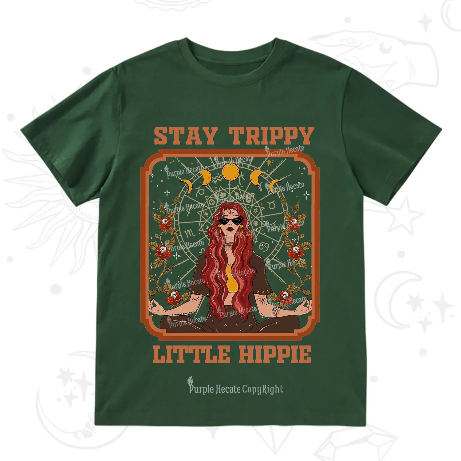 Purplehecate Stay Trippy Little Witchy Hippie T-Shirt