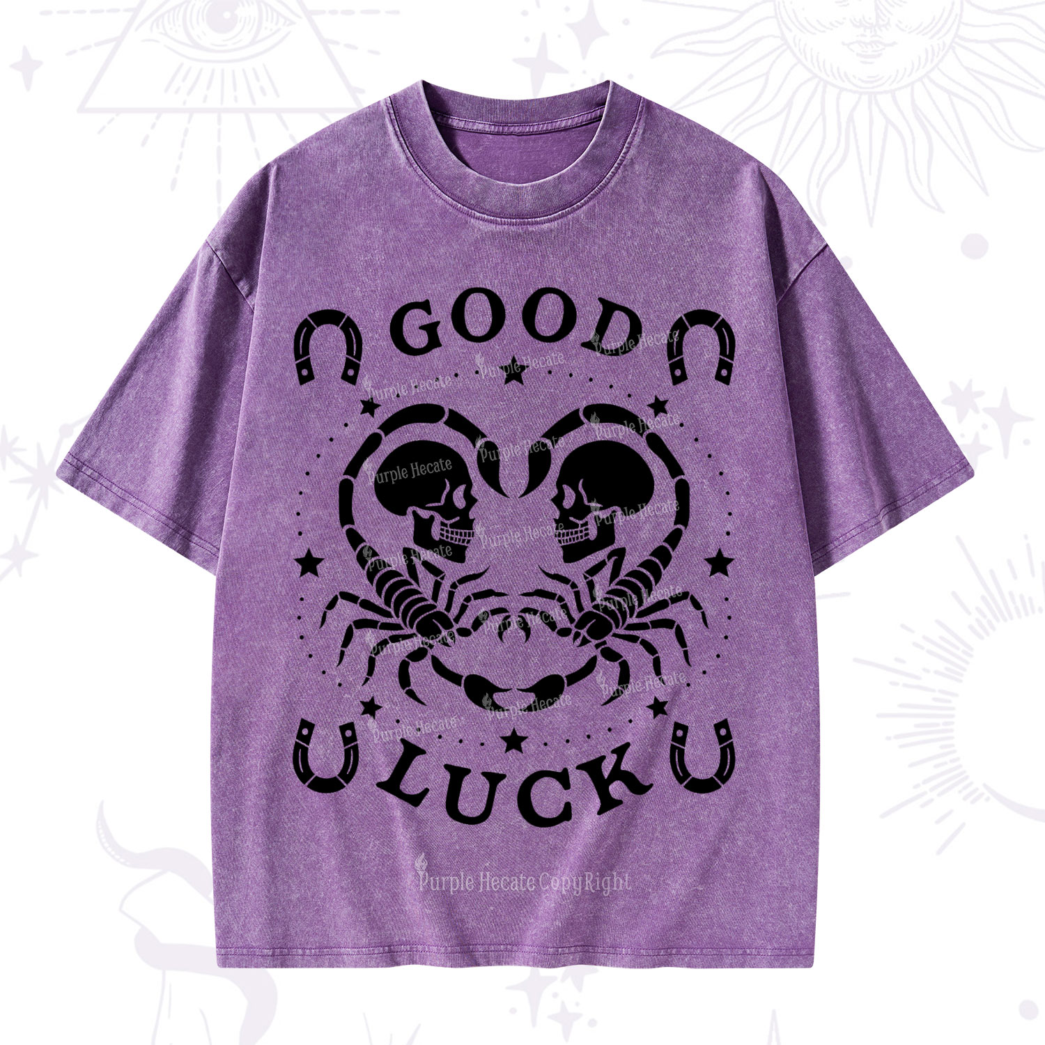Purplehecate Good Luck Washed T-Shirt