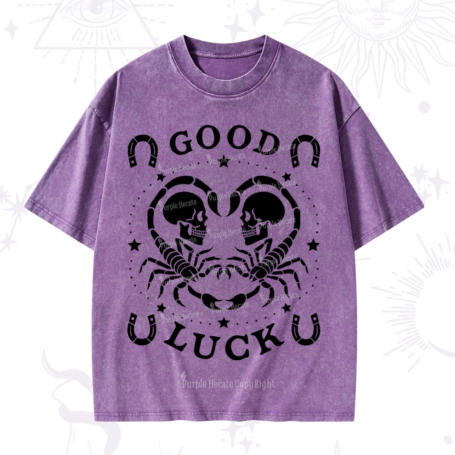 Purplehecate Good Luck Washed T-Shirt