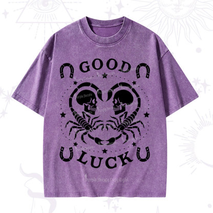 Purplehecate Good Luck Washed T-Shirt