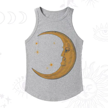 Purplehecate Celestial Moon Ribbed Tank Top