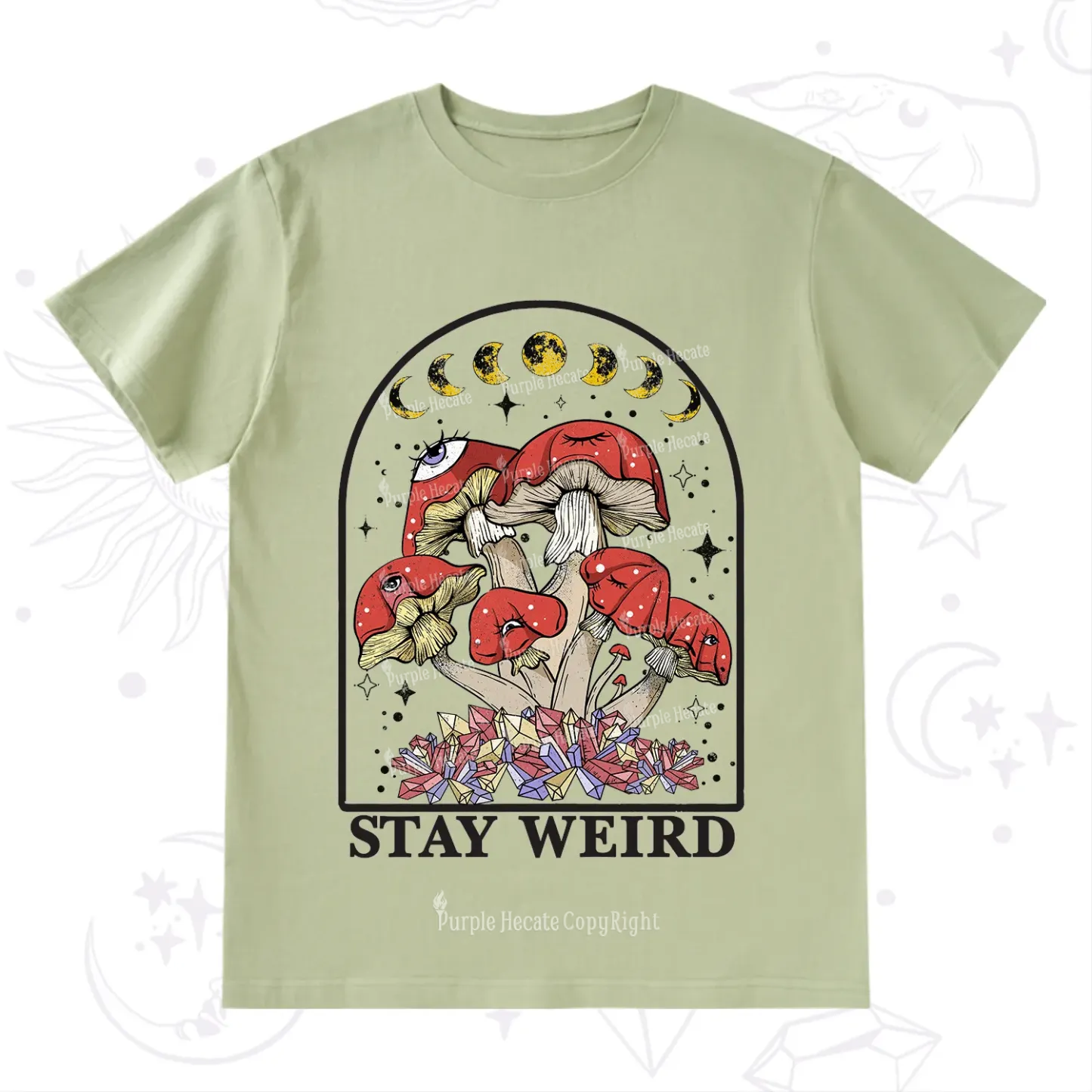 Purplehecate Stay Weird Mushroom T-Shirt
