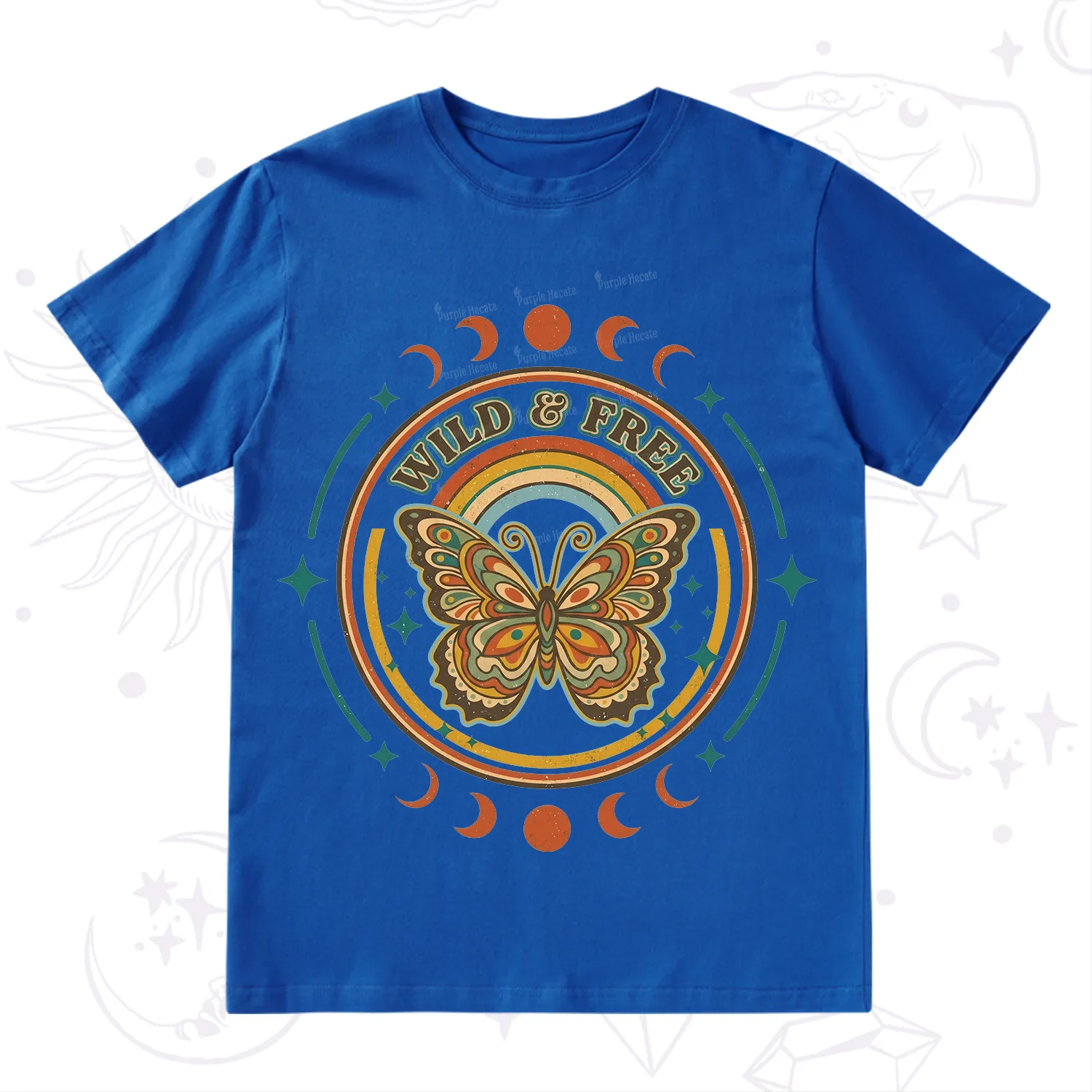 Purplehecate Wild?And?Free?Butterfly T-Shirt
