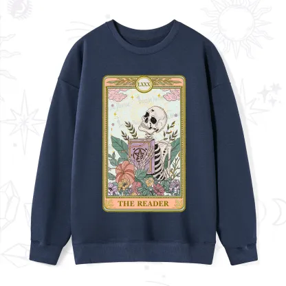 Purplehecate The Reader Occult Tarot Skeleton Sweatshirt