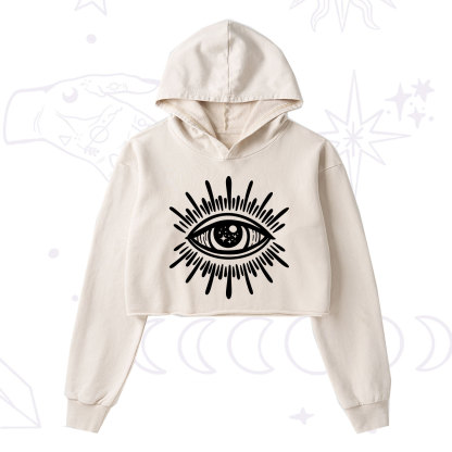 Purplehecate Evil Eye Washed Cropped Hoodie