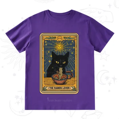Purplehecate The Ramen Lover Cat Tarot T-Shirt