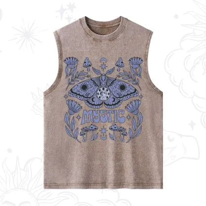 Purplehecate Celestial Moth Mushrooms Washed Tank