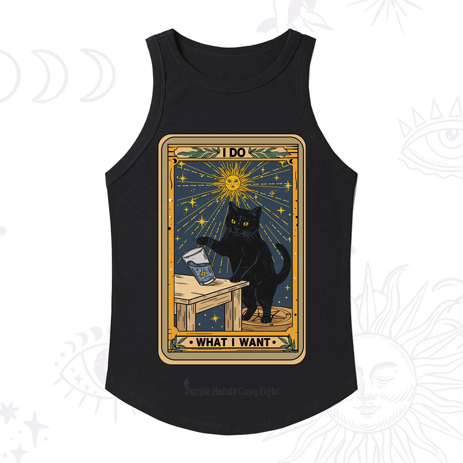 Purplehecate I Do What I Want Cats Racerback Tank Top