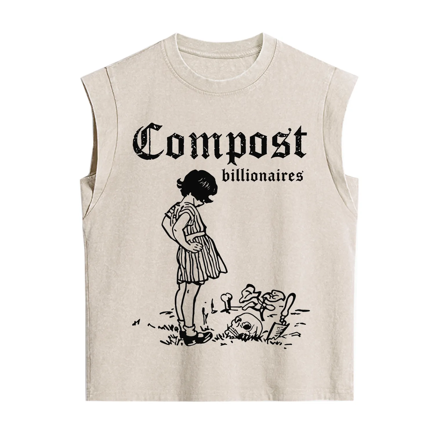 Purplehecate Compost the Greed Vintage Washed Tank