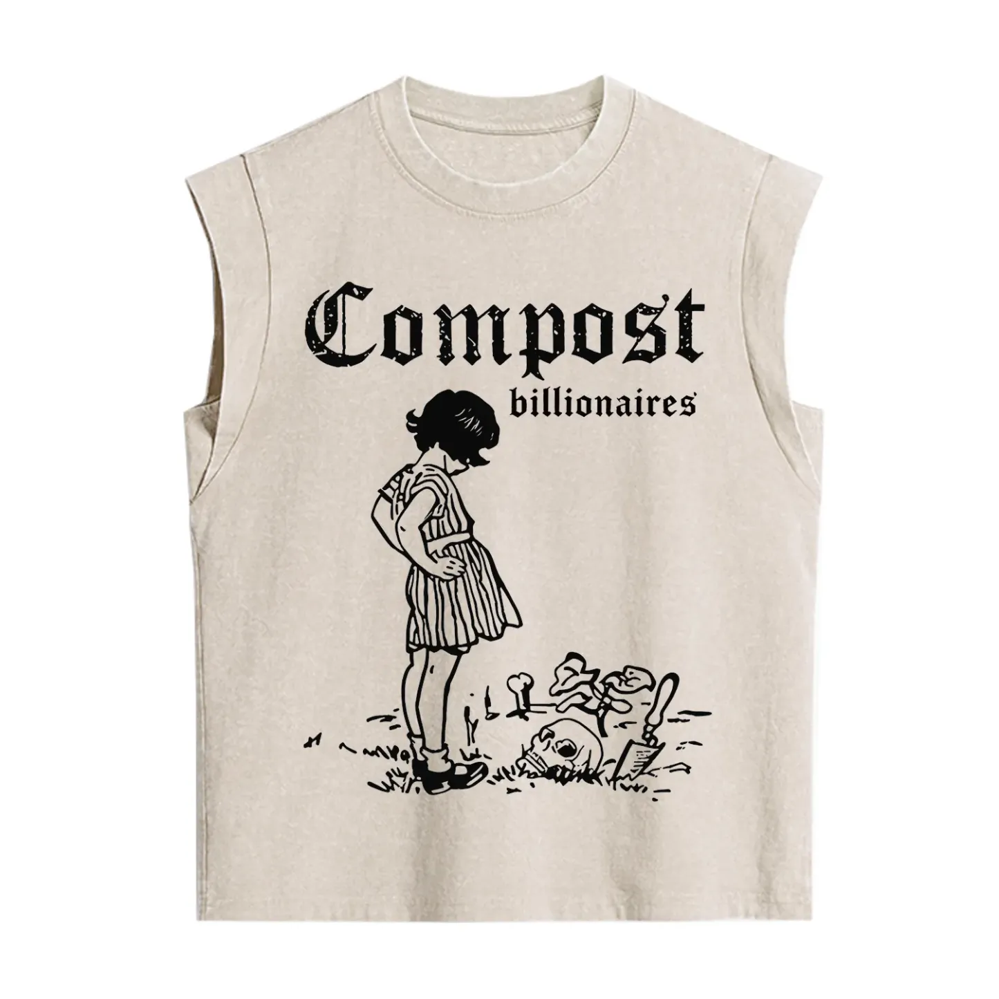 Purplehecate Compost the Greed Vintage Washed Tank