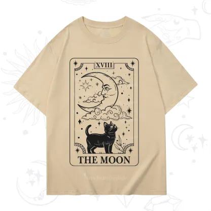 Purplehecate The Moon Tarot Card Cat T-Shirt