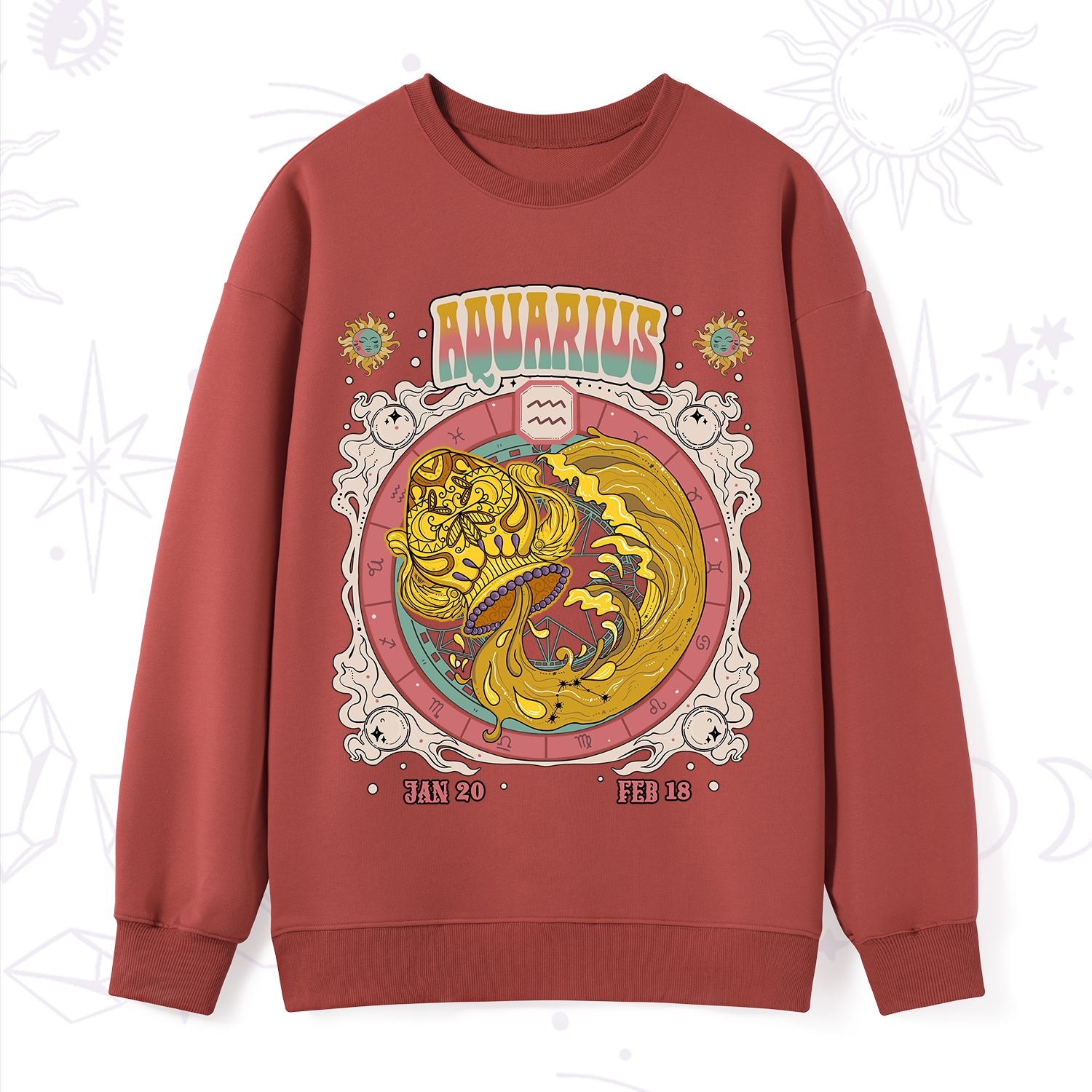 Purplehecate Aquarius Cosmic Zodiac Sweatshirt