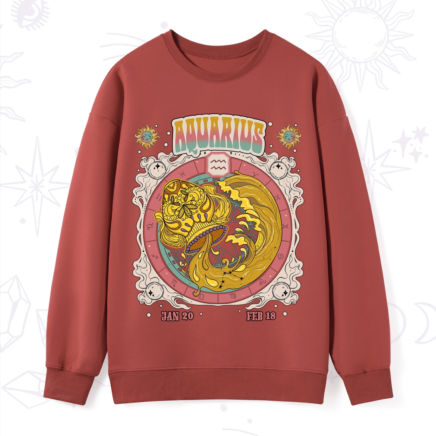 Purplehecate Aquarius Cosmic Zodiac Sweatshirt