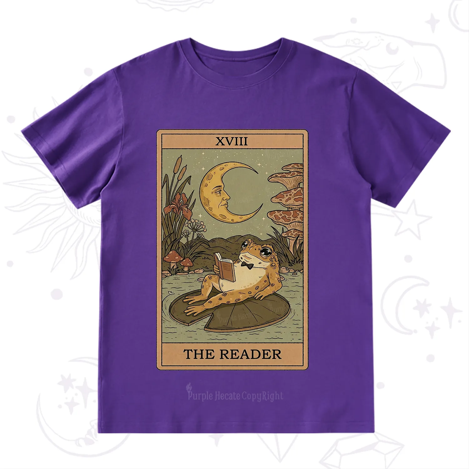 Purplehecate The Reader Frog Tarot T-Shirt