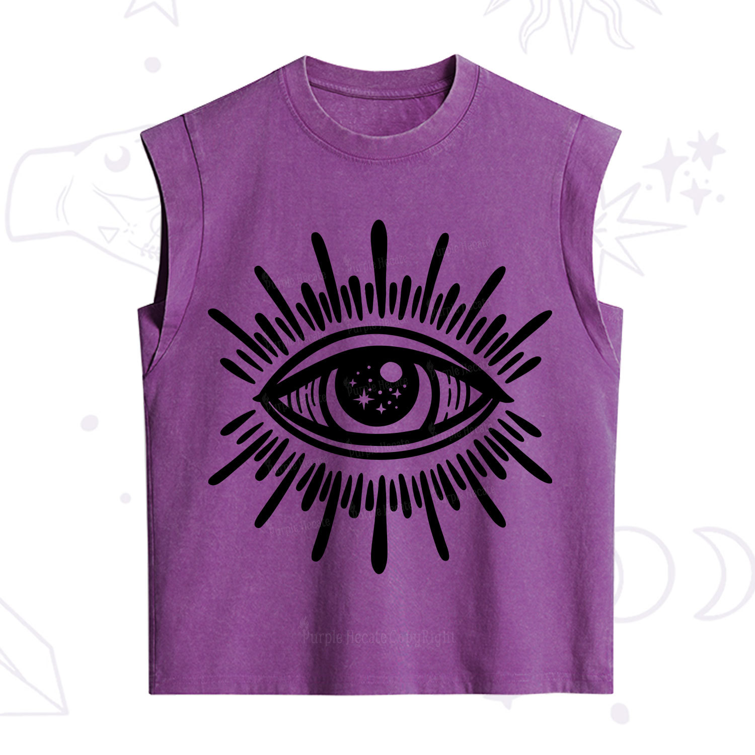 Purplehecate Evil Eye Vintage Washed Tank