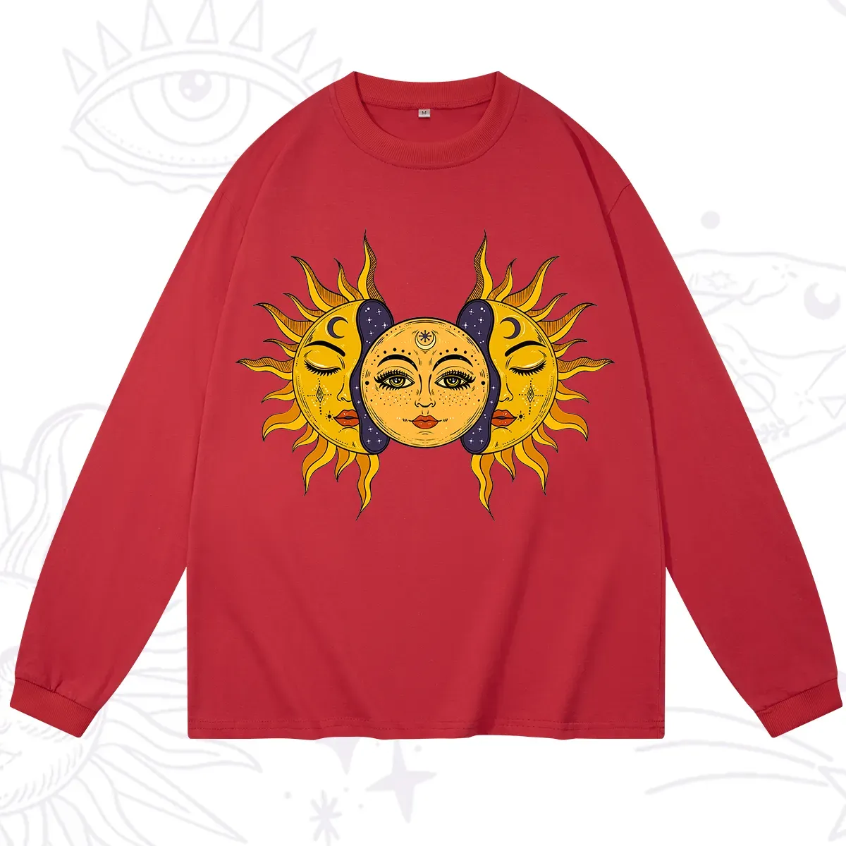 Purplehecate Celestial Twin Suns Long Sleeve T-Shirt