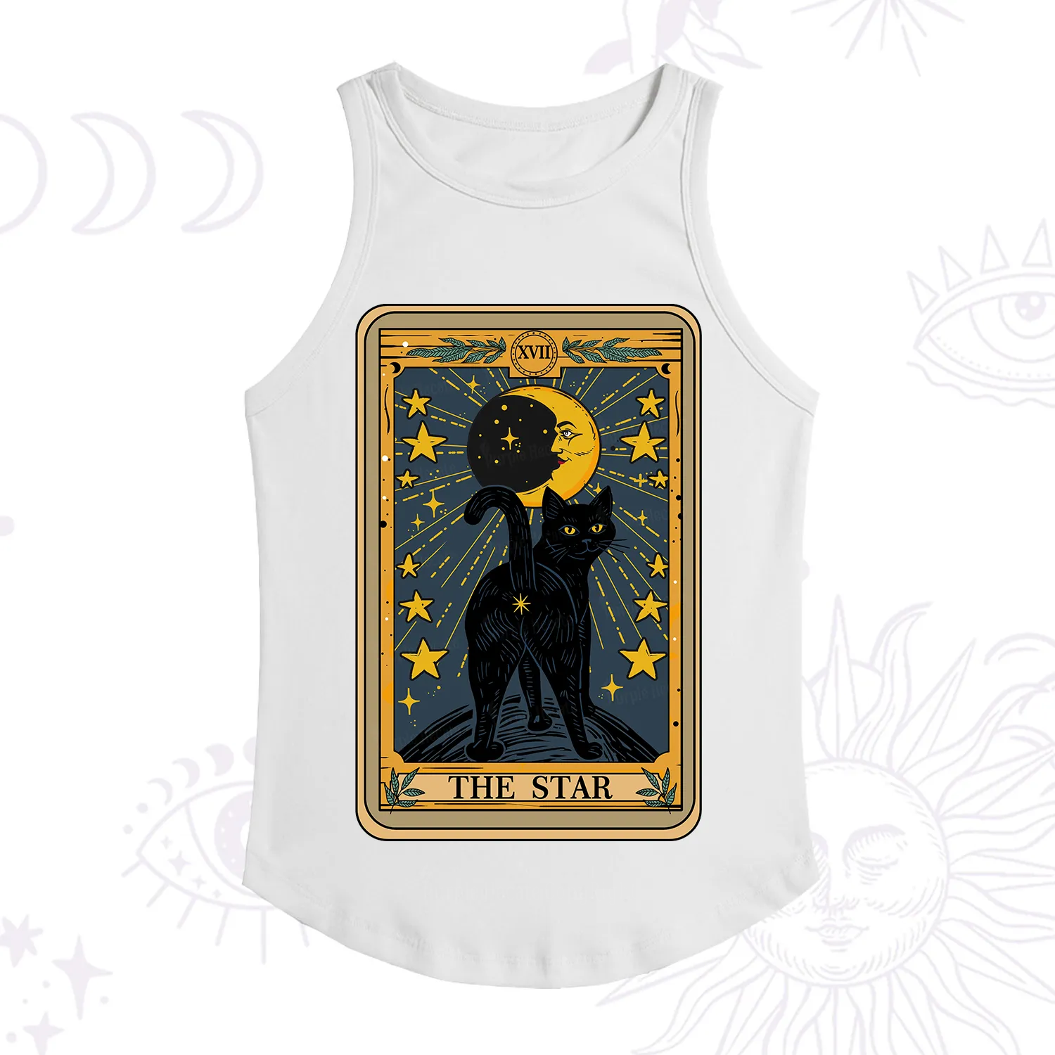 Purplehecate The Star Tarot Cat Racerback Tank Top