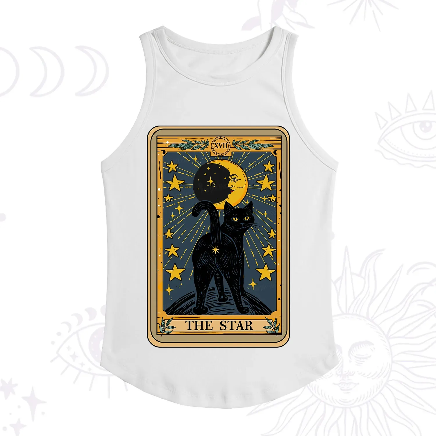Purplehecate The Star Tarot Cat Racerback Tank Top
