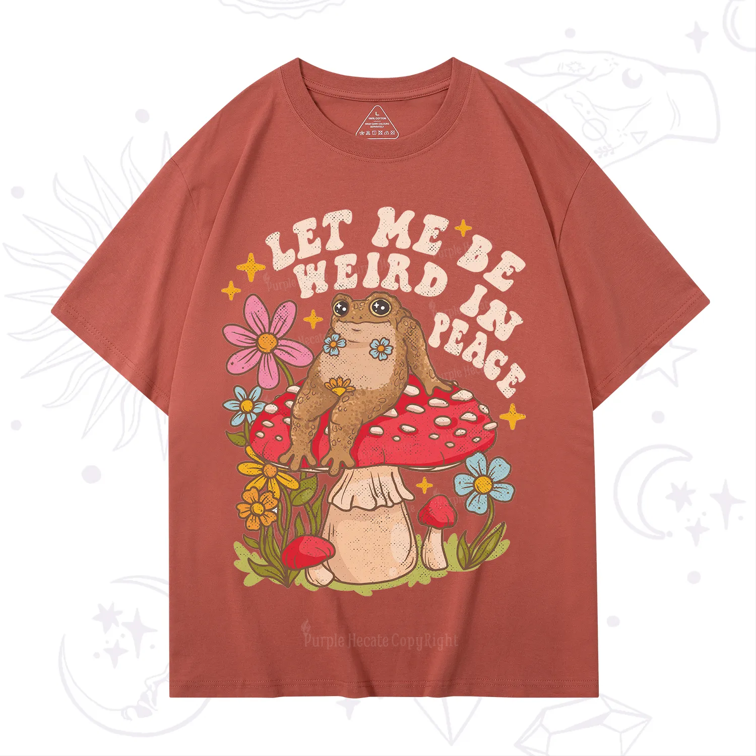 Purplehecate Let Me Be Weird In Peace Toad T-Shirt