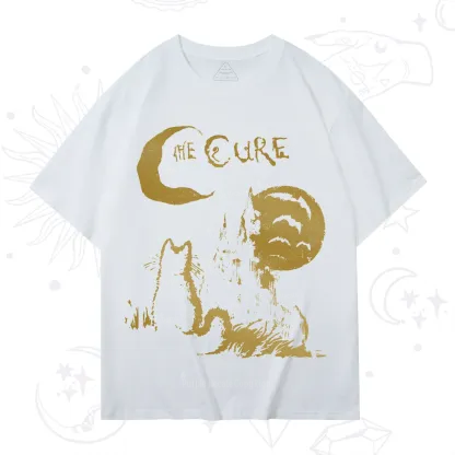 Purplehecate Goth Moon Cat Post-Punk T-Shirt