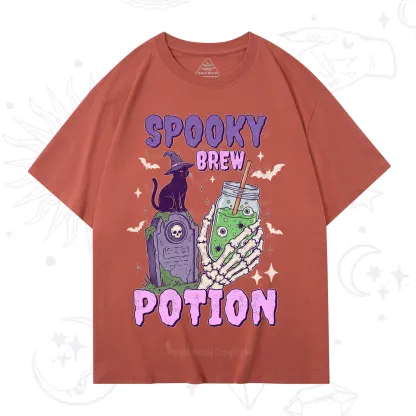 Purplehecate Spooky Brew Potion Halloween T-Shirt