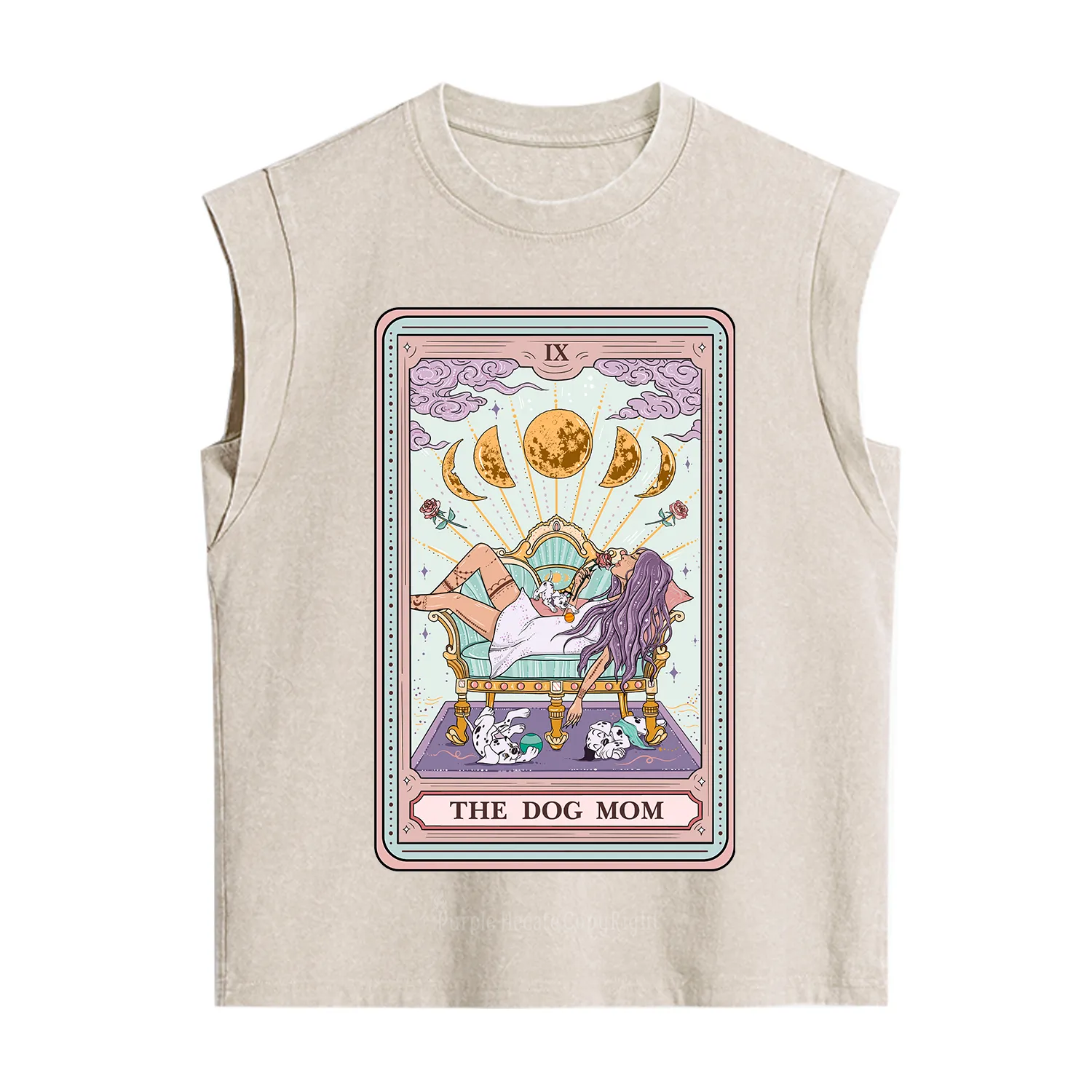 [Copy]Purplehecate Queen of Hearts Vintage Washed Tank