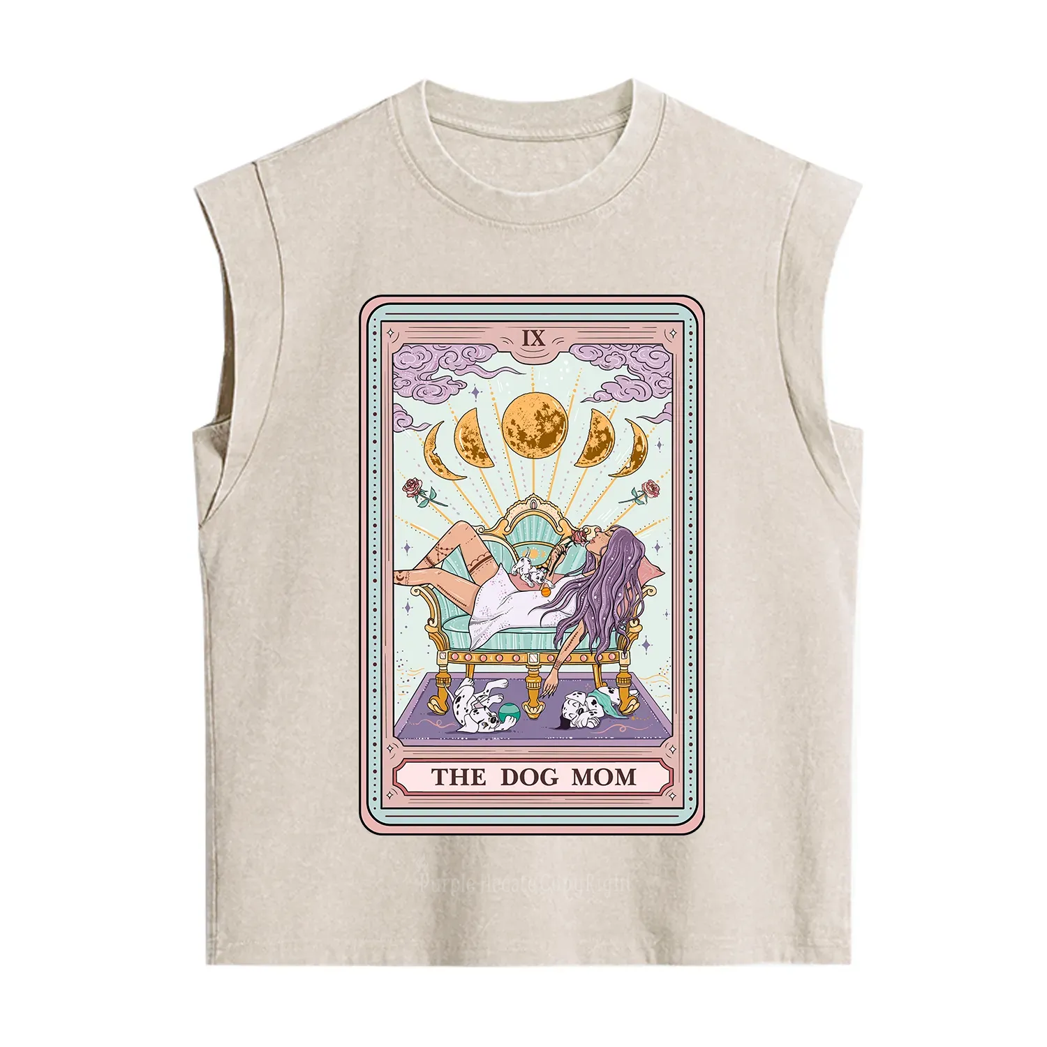 [Copy]Purplehecate Queen of Hearts Vintage Washed Tank