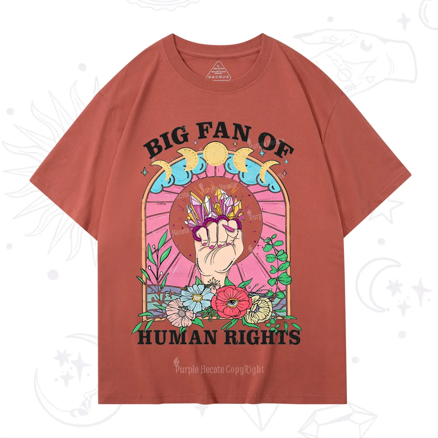Purplehecate Big Fan of Human Rights T-Shirt