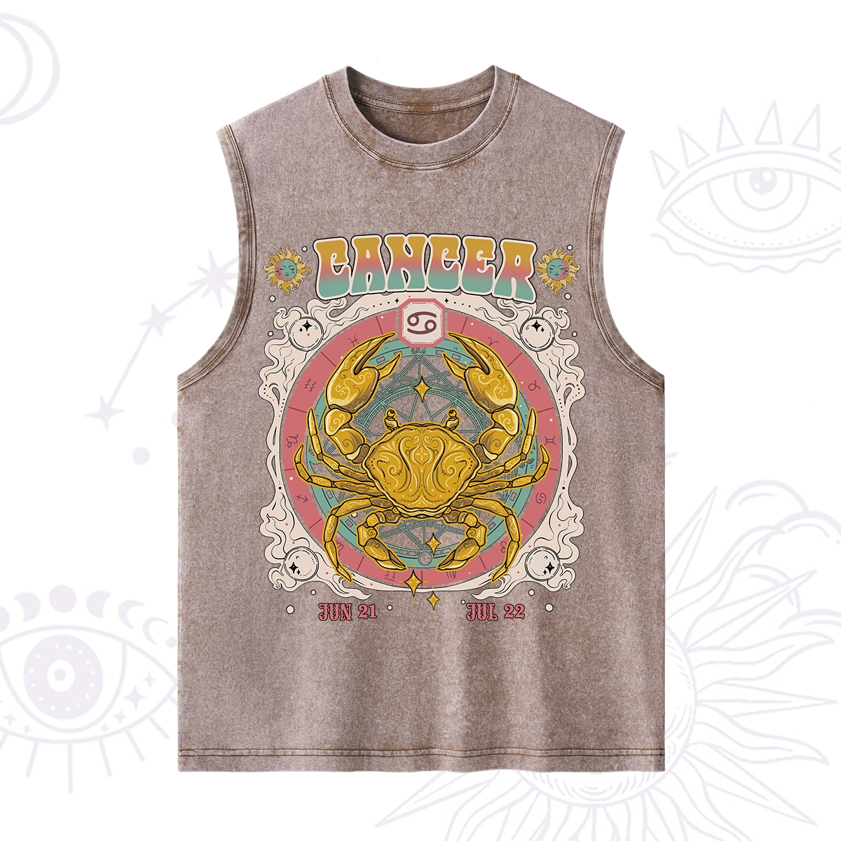 Purplehecate Cancer Cosmic Zodiac Washed Tank