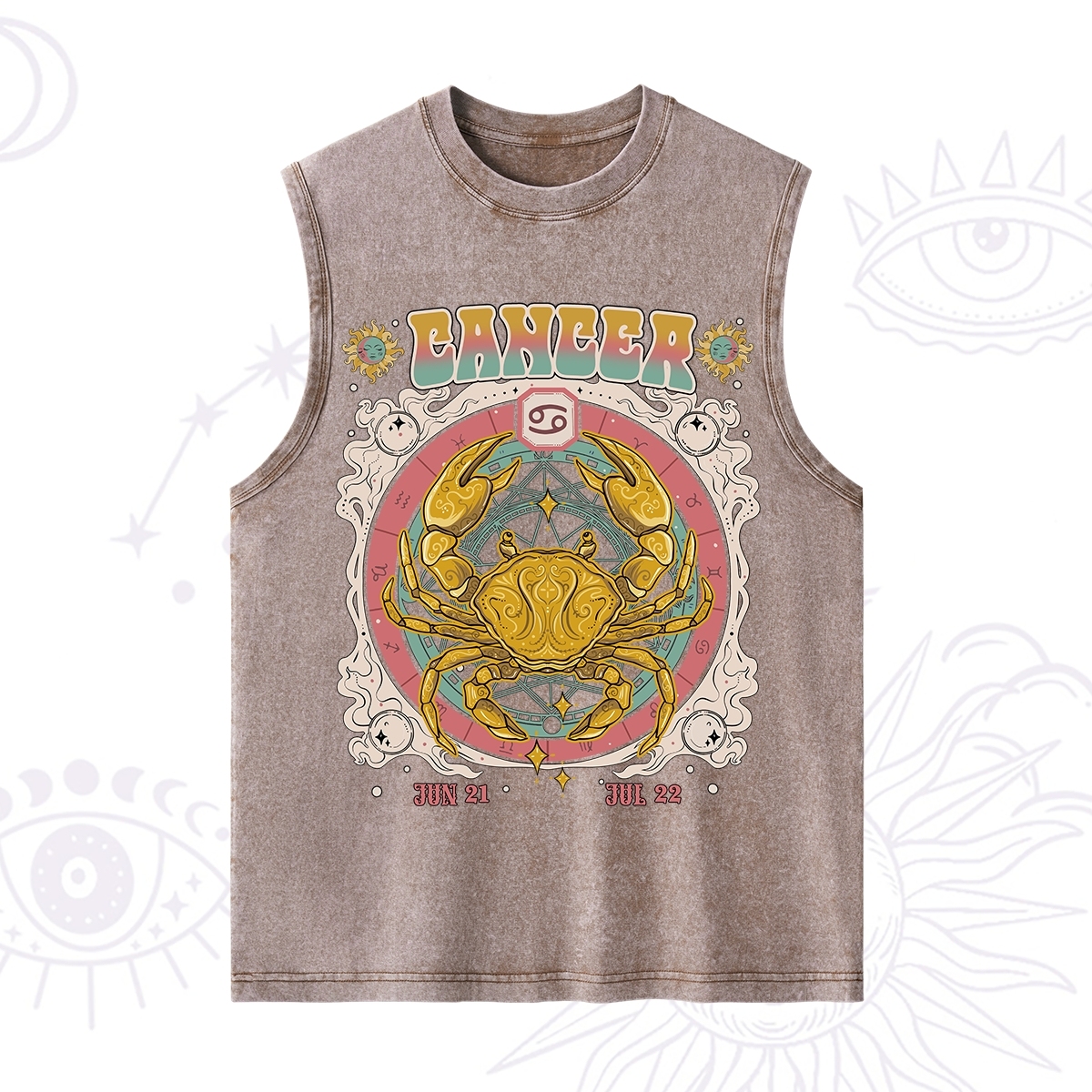 Purplehecate Cancer Cosmic Zodiac Washed Tank