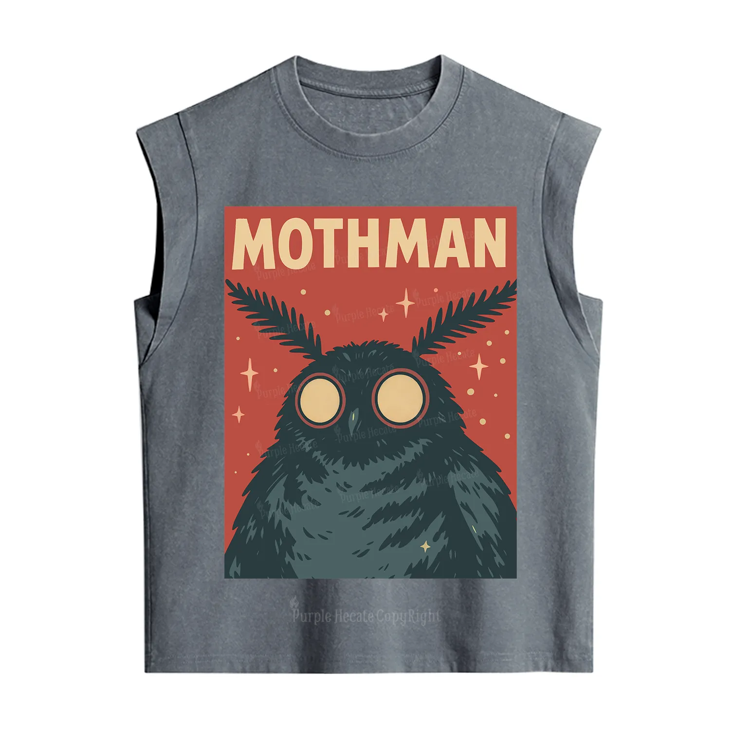 Purplehecate Mothman Vintage Washed Tank