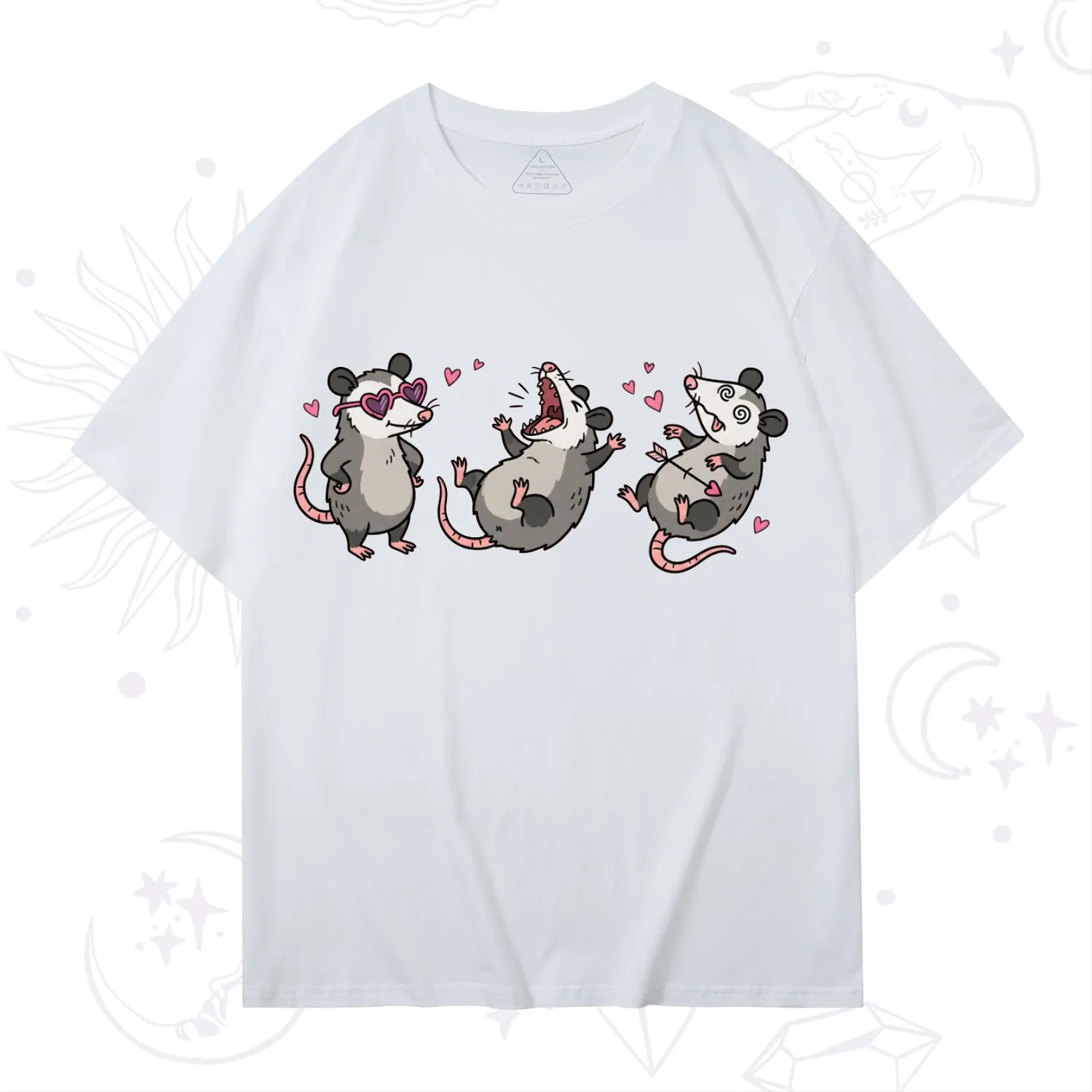 Purplehecate Funny Opossum Valentine T-Shirt