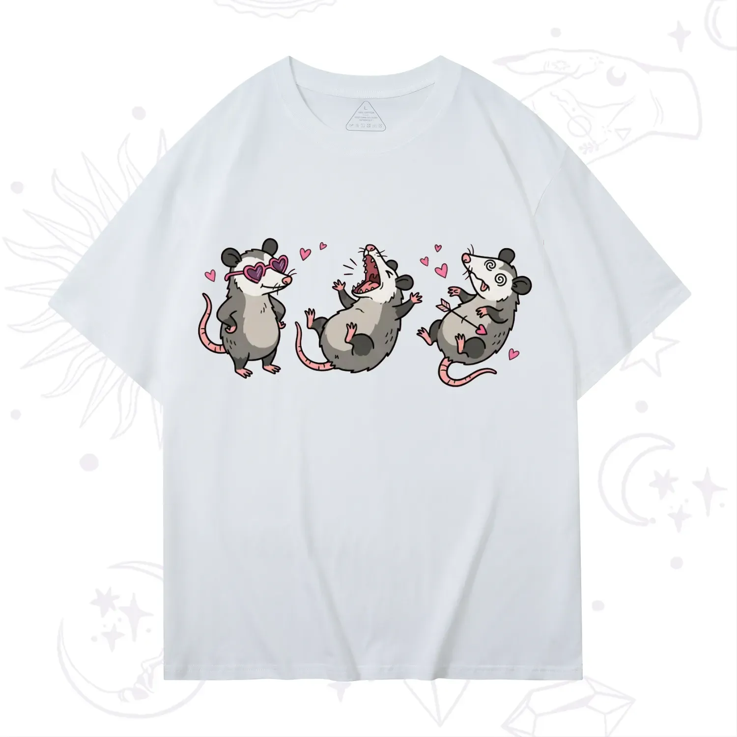 Purplehecate Funny Opossum Valentine T-Shirt